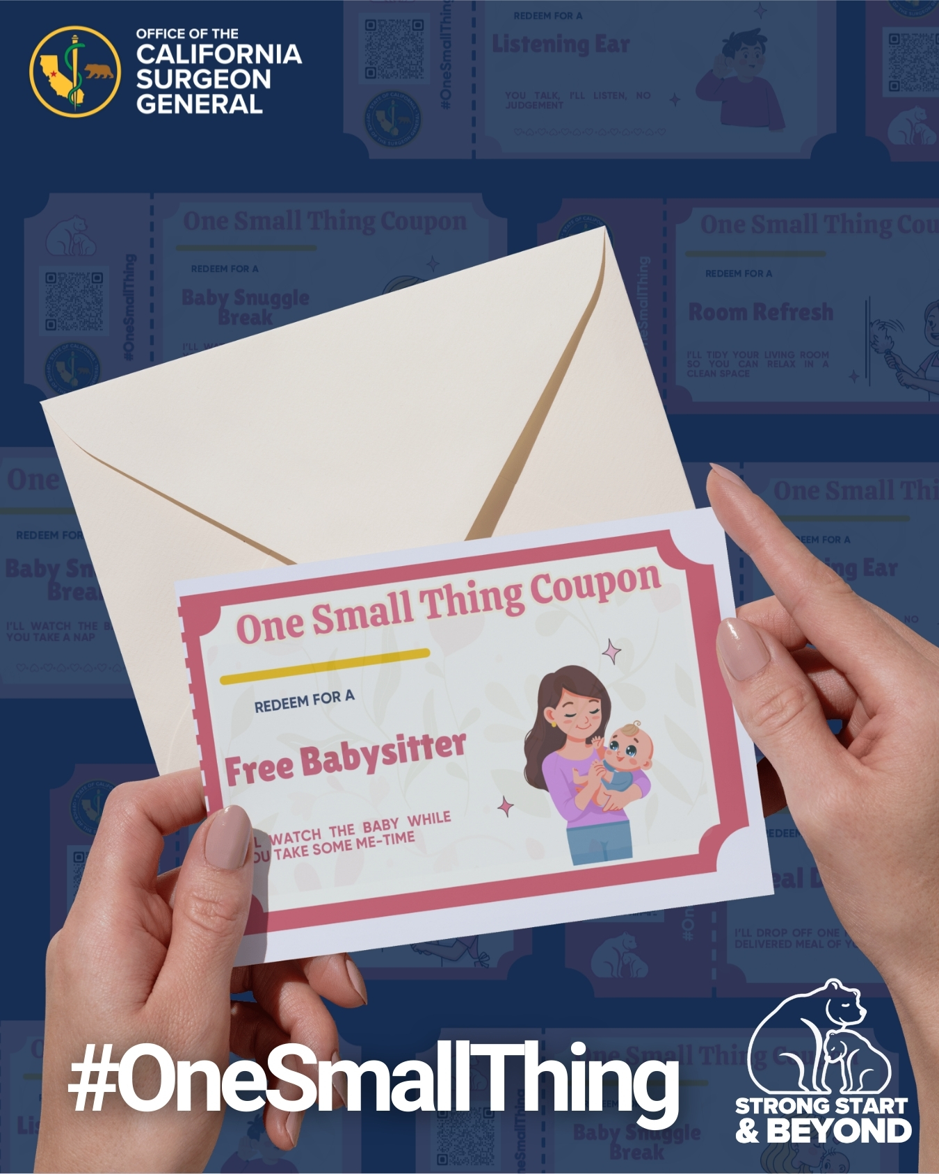 Image of a person holding a coupon that says 